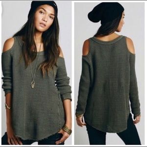 Free People cold shoulder sweater